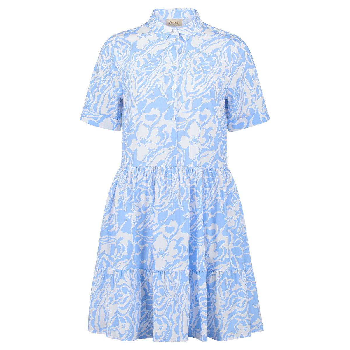 Robe-chemisier à poches blanc/bleu, CARTOON