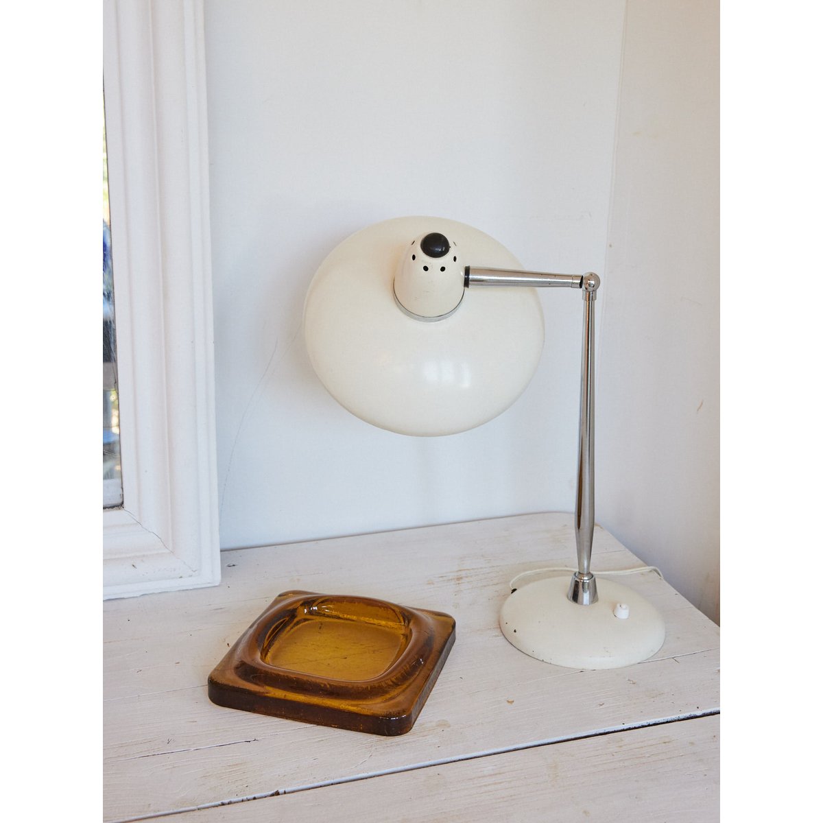 Lampe de bureau vintage Suzanne N°608 - Bon état blanc, DEBONGOUT