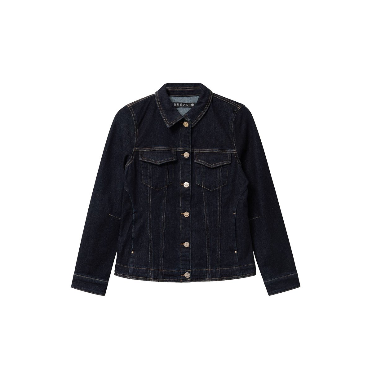 Veste cintrée courte en jean denim brut, BREAL