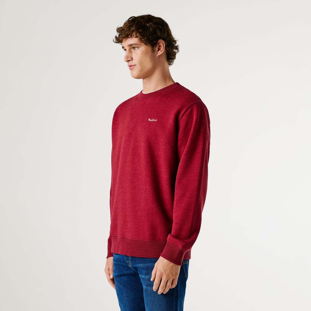 Sweat-Shirt Coupe Regular À Col Rond rouge de grisse, PEPE JEANS