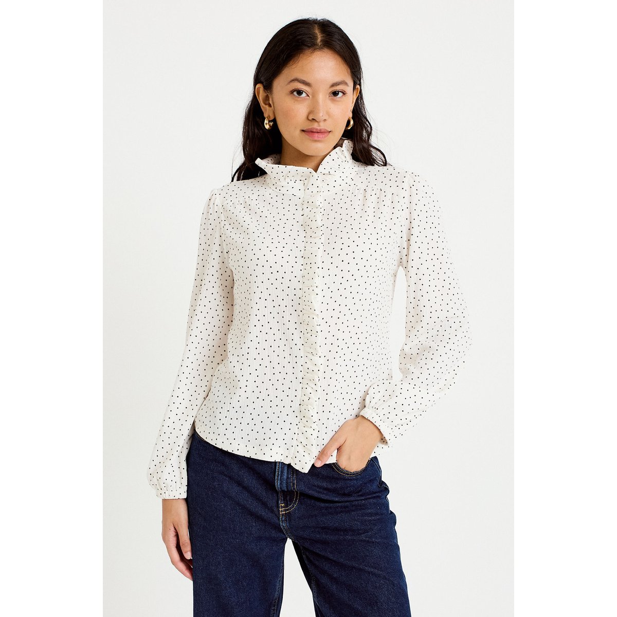 Blouse manches longues blanc, CACHE CACHE
