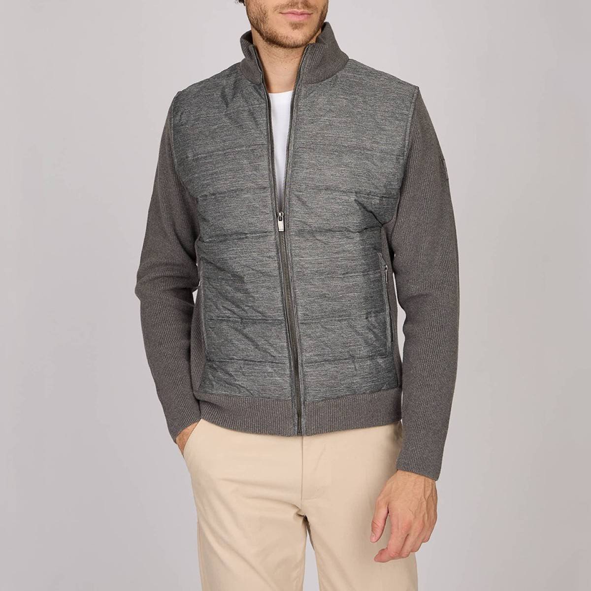 Cardigan Connor gris, MISE AU GREEN
