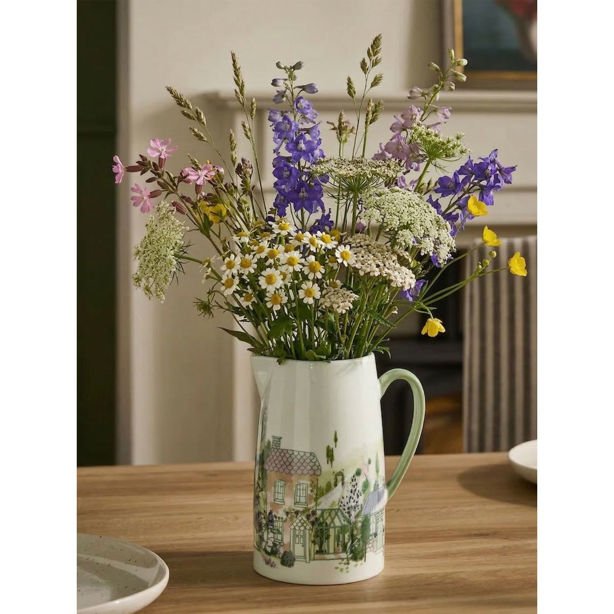 Vase effet cruche scène de maison pastel, NEXT