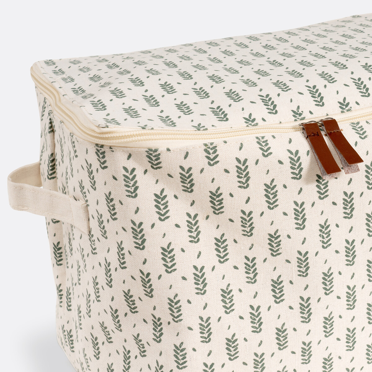 Lot de 3 housses de rangement, Sunny ecru/vert, LA REDOUTE INTERIEURS