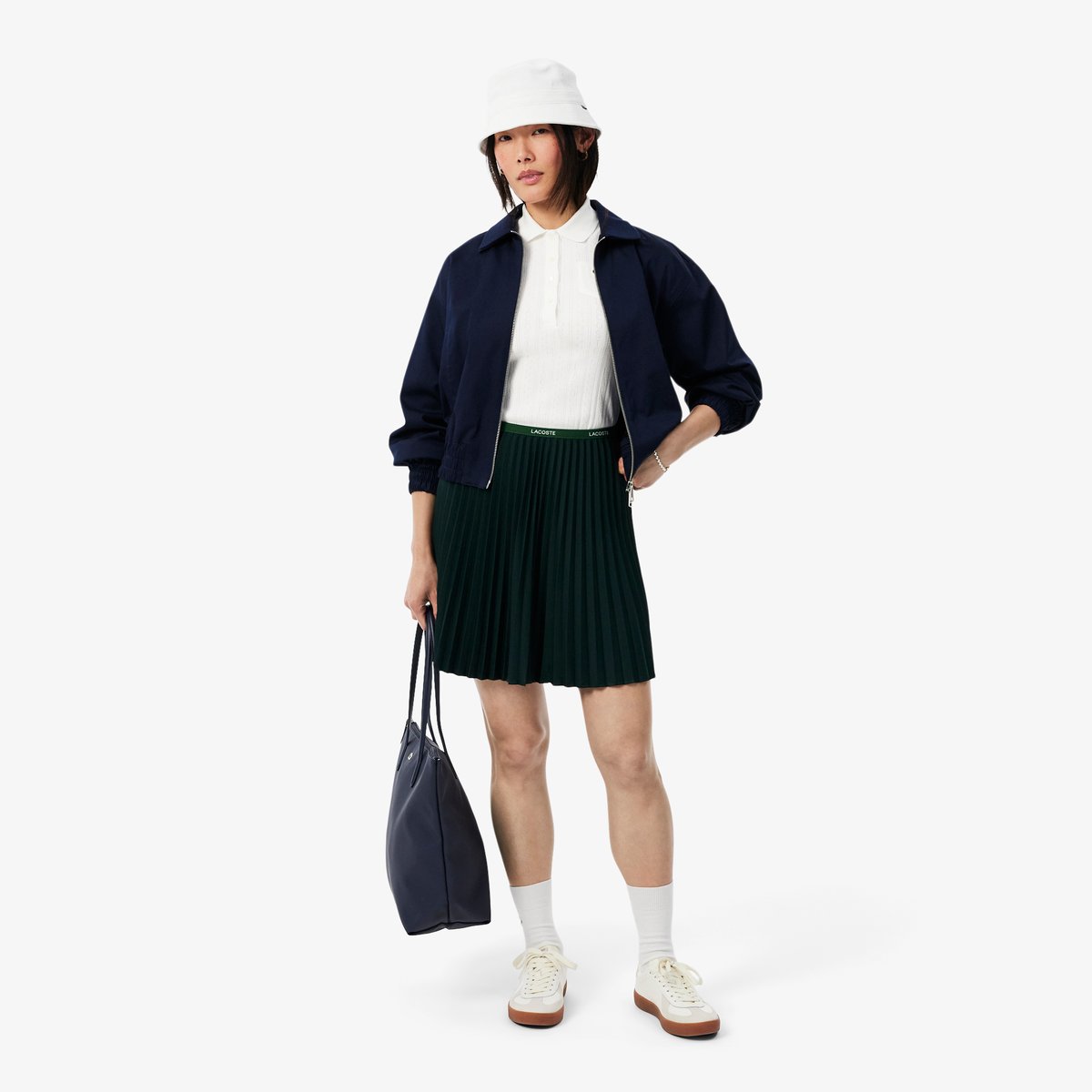 Polo maille pointelle slim fit blanc-70v, LACOSTE