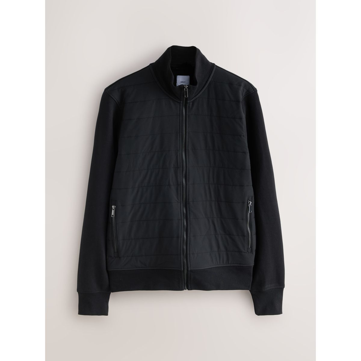 Veste zippée hybride noir, NEXT
