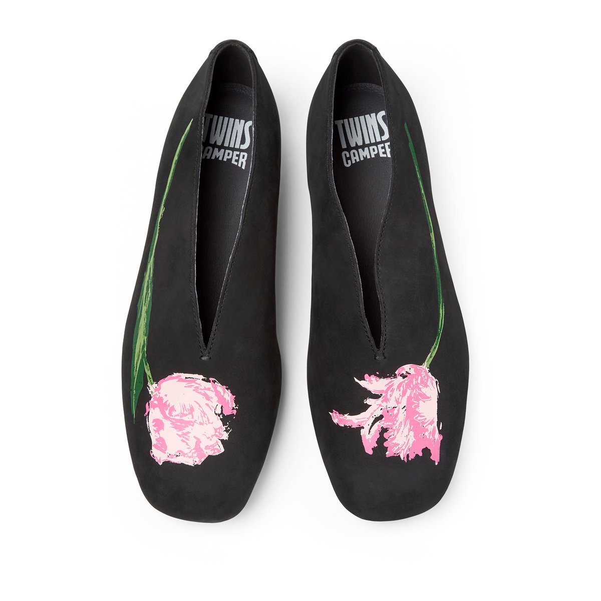 Ballerines Casi Myra Nubuck Leather noir 001, CAMPER