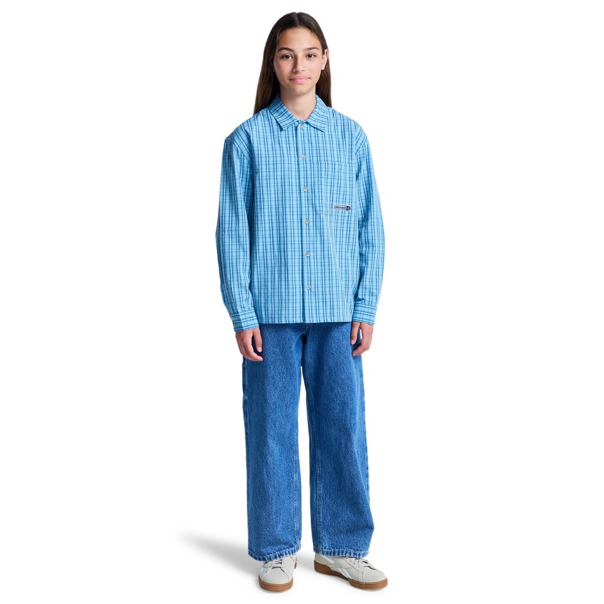 Chemise manches longues NAPKINS Y bleu napkins blue, ELEMENT