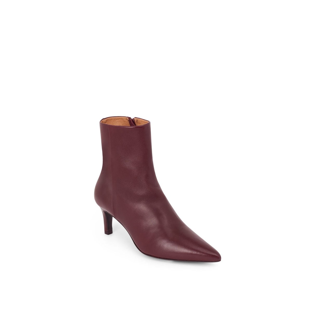 Boots À Talon en cuir CASSANDRE bordeaux, MELLOW YELLOW