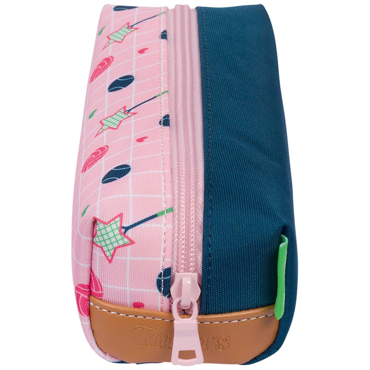 Trousse scolaire vert, rose, TANN'S