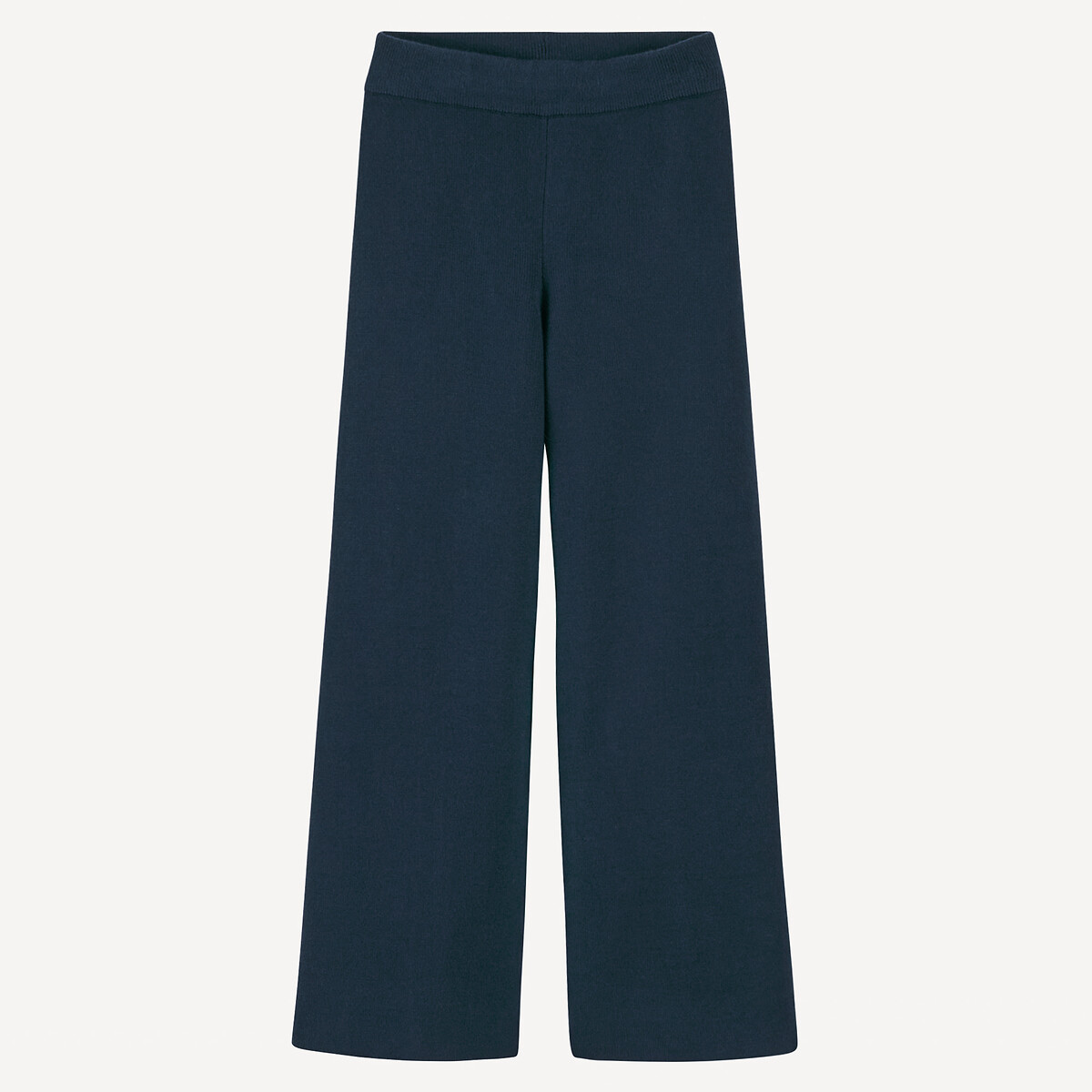 Knitted Wide Leg Trousers navy blue, LA REDOUTE COLLECTIONS