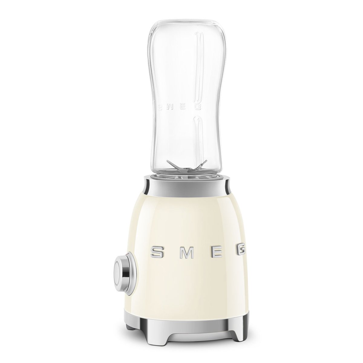 Mini blender avec bouteille supplémentaire PBF01 crème brillant, SMEG