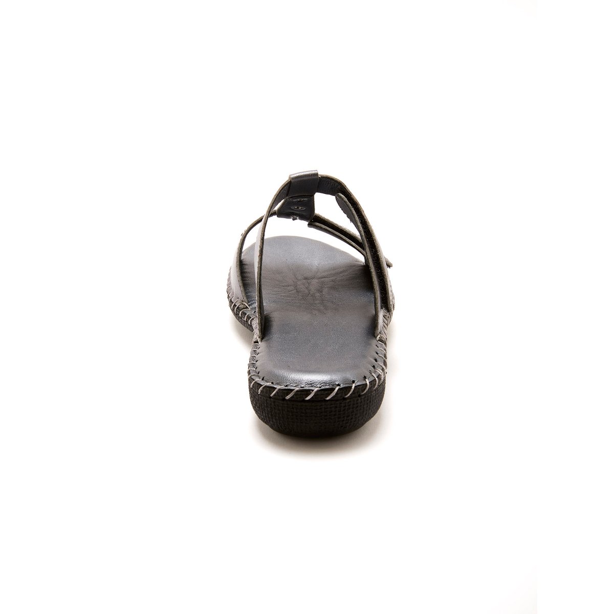 Mules ouverture totale cuir gris métallisé, PEDICONFORT