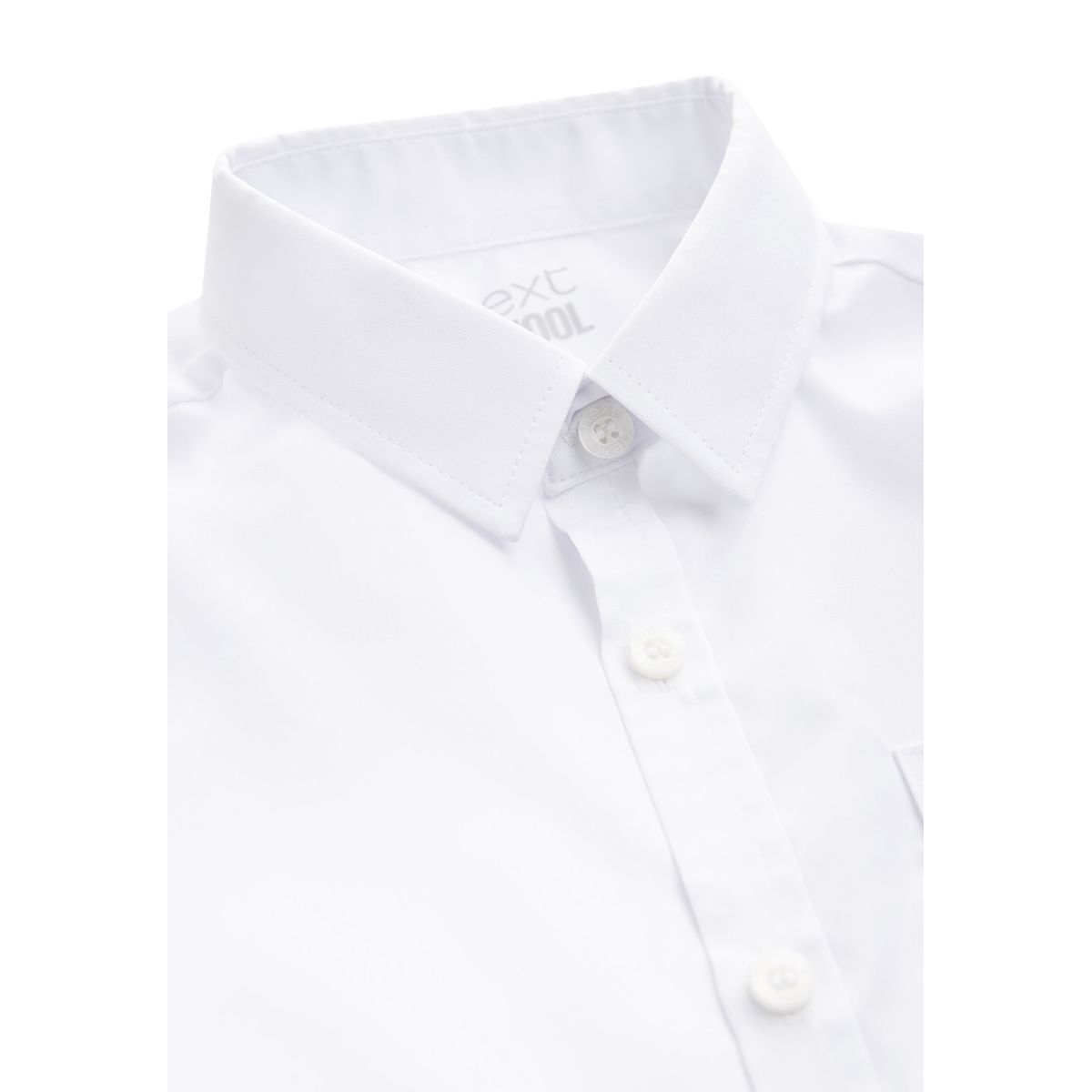Chemise d'école manches longues, lot de 2 blanc, NEXT