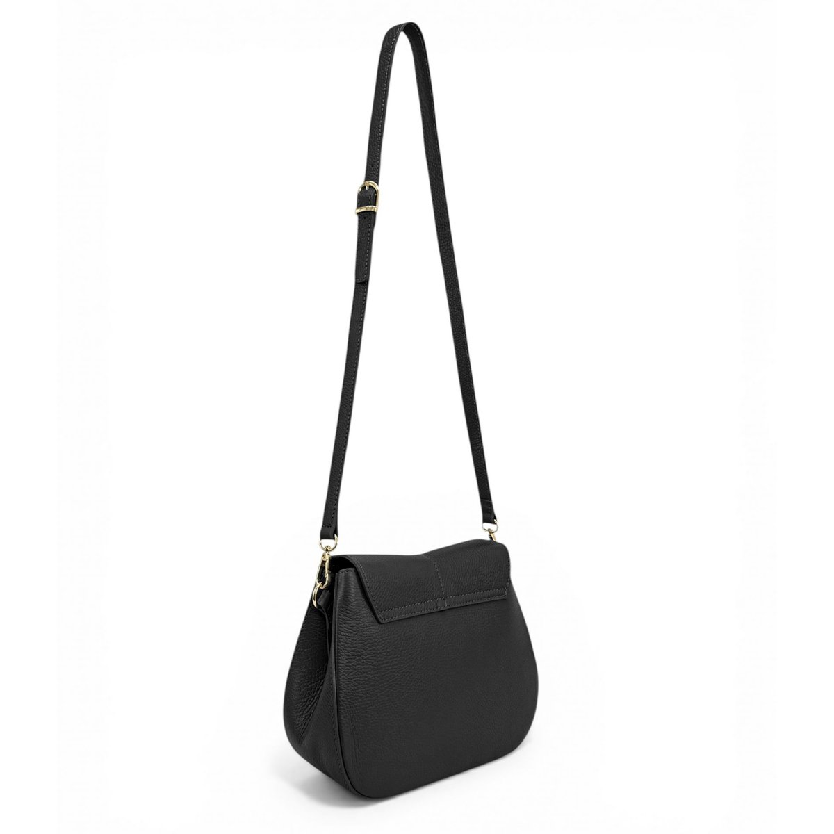 Sac à main en cuir grainé LOUIE noir, OH MY BAG