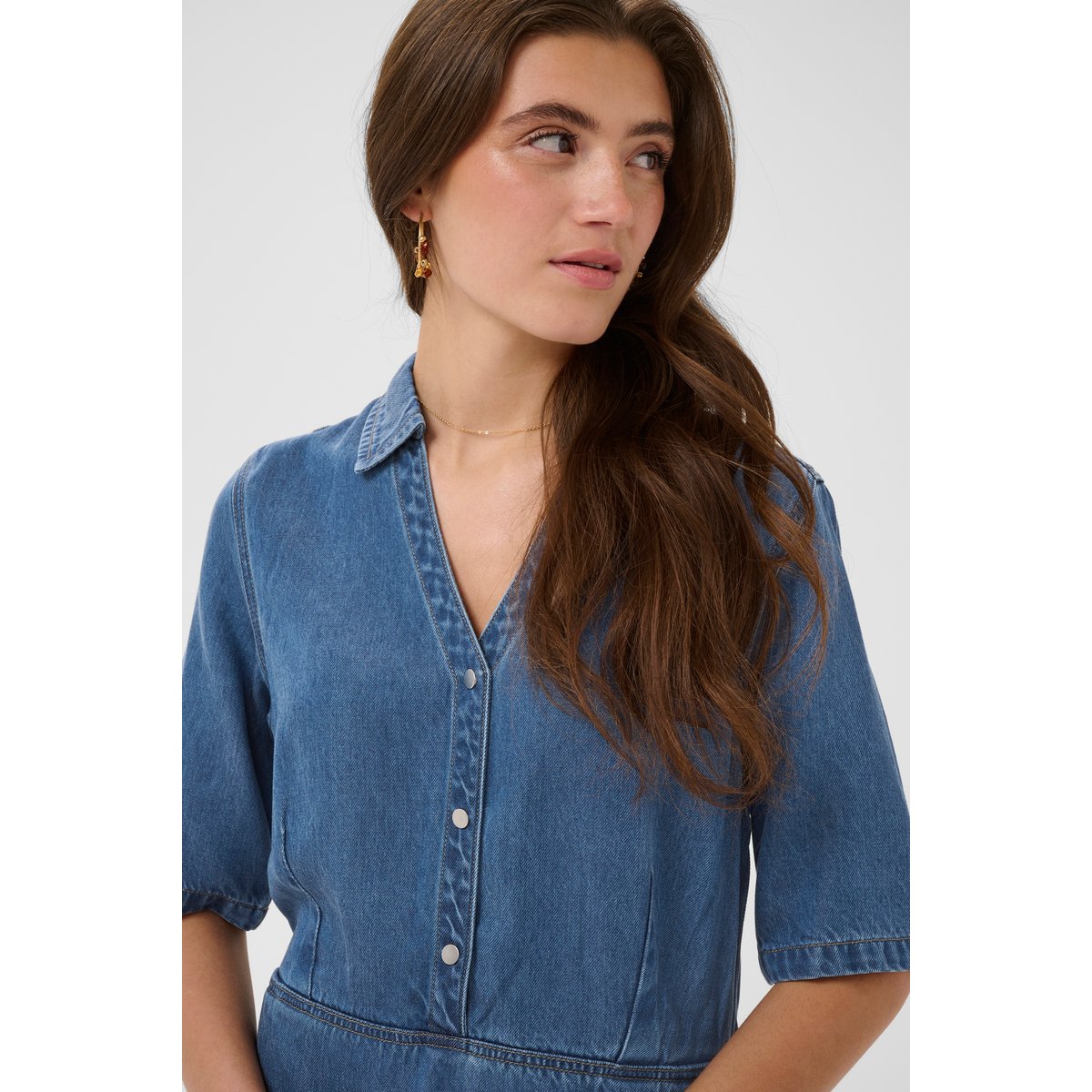 Robe bleu seoul mid blue denim, CREAM