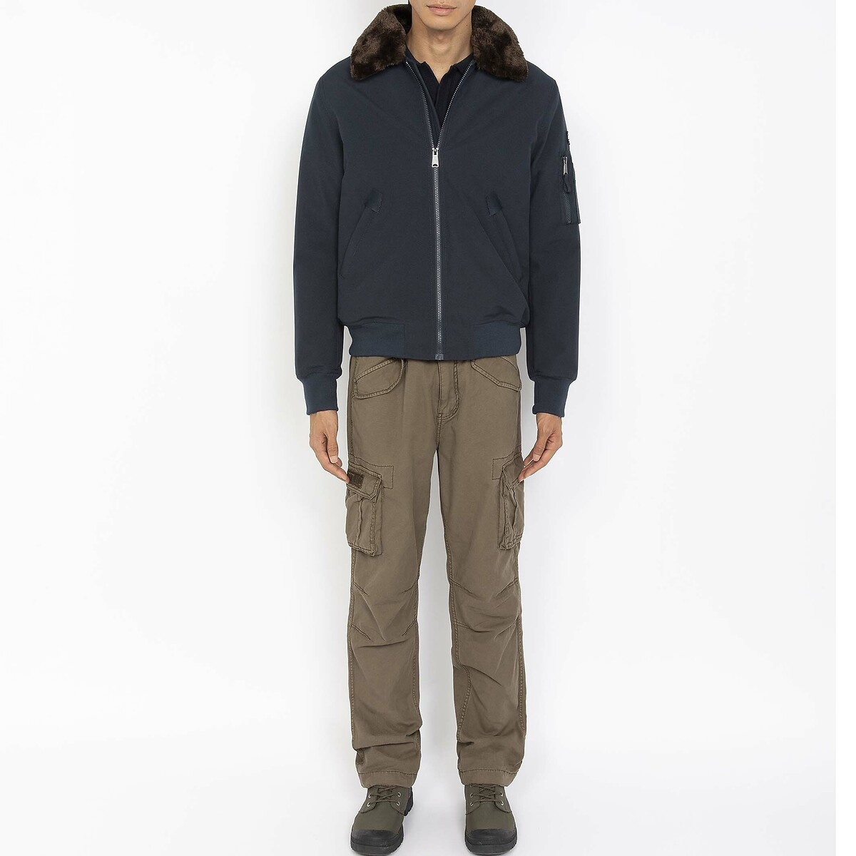 Mid-Season Short Jacket navy blue, SCHOTT