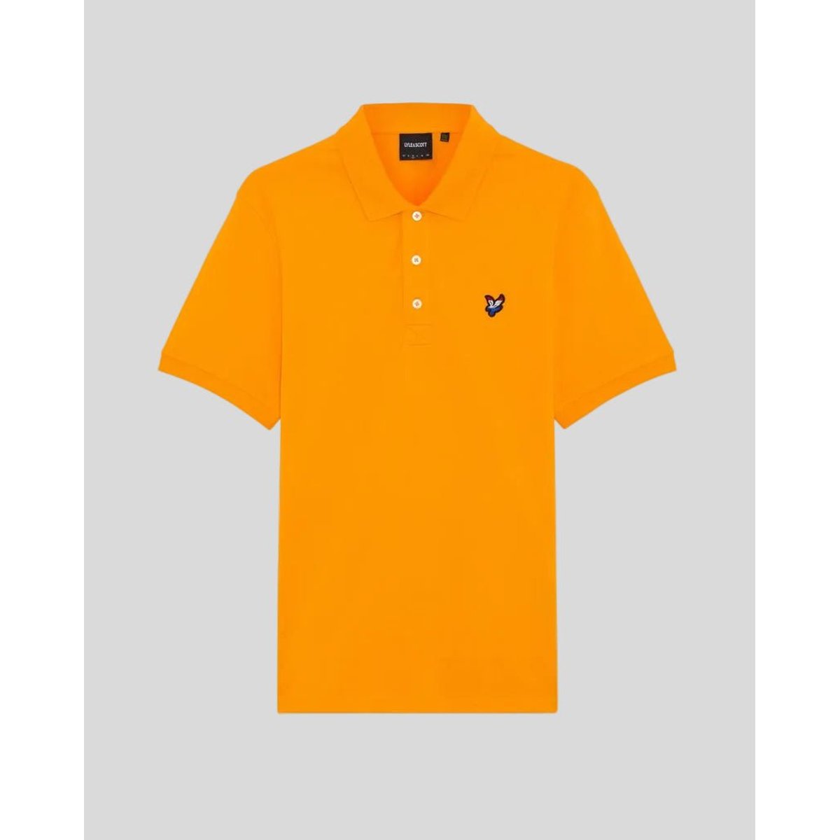 Polo à motif d'aigle néerlandais orange vif, LYLE & SCOTT