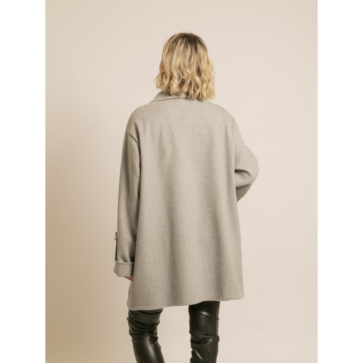 Caban Oversize Ubliaza gris, DONA LISA
