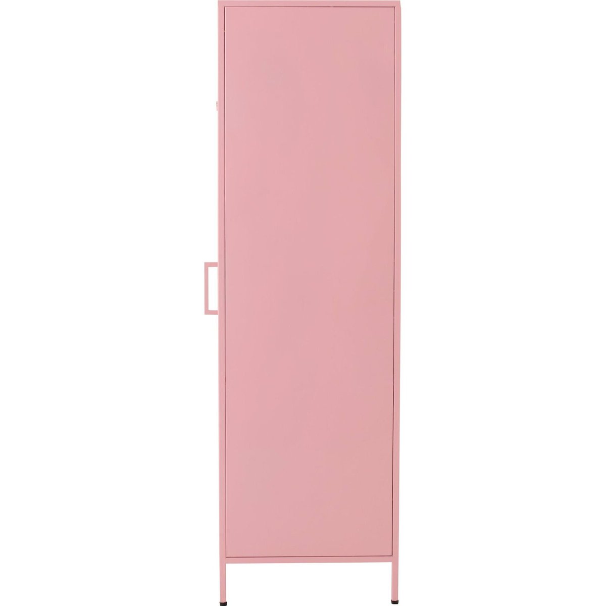 Armoire vitrine en métal à porte vague rose clair, RECOLLECTION