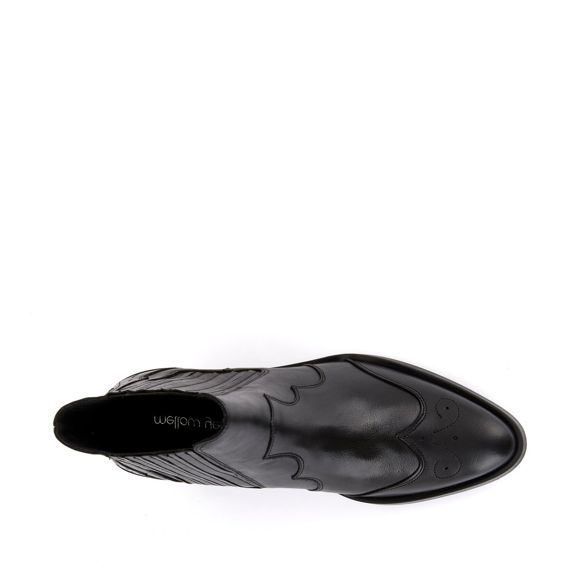 Boots À Talon en cuir CARRIE noir, MELLOW YELLOW