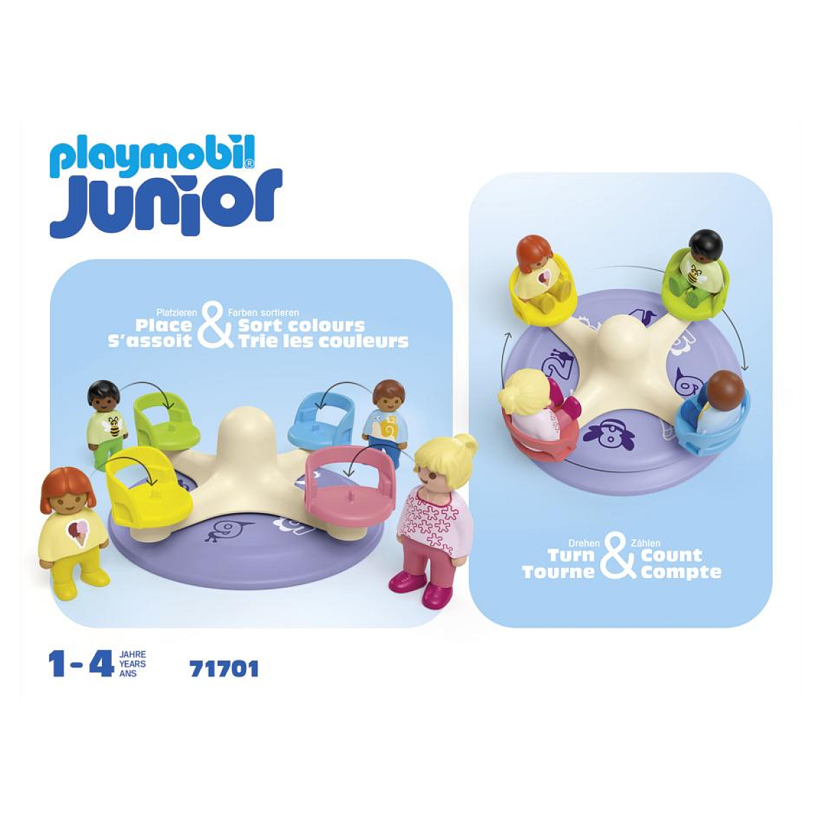 71701 - Enfants et tourniquet junior bleu, PLAYMOBIL