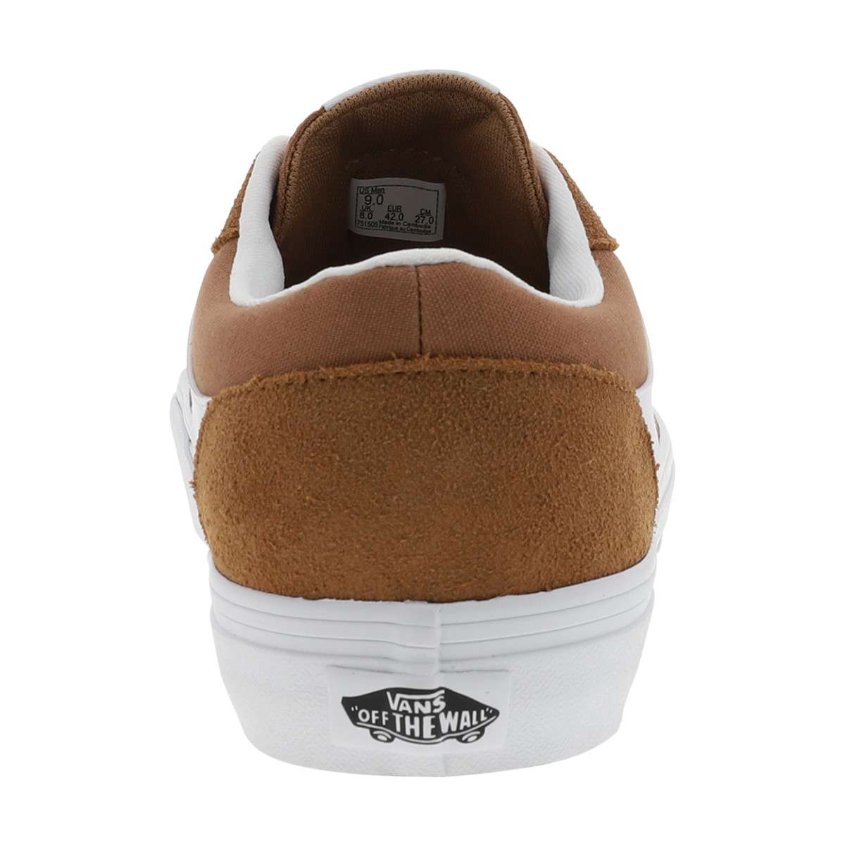 Baskets VERO LS cuir talon plat beige, VANS