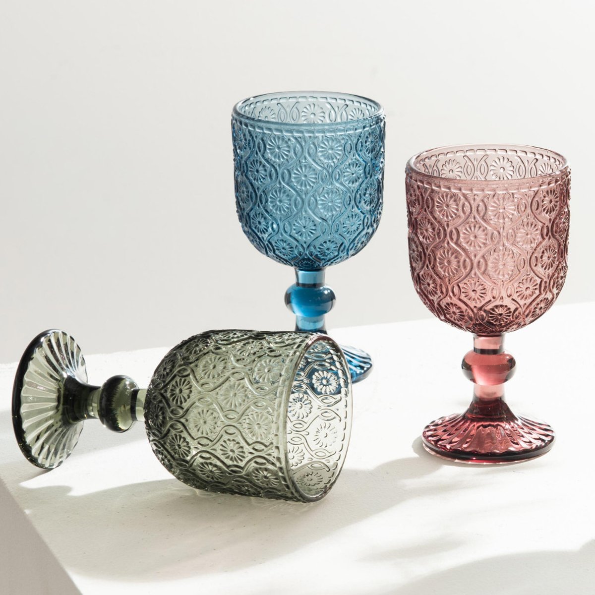 Boite de 6 verres à pied Ana 24 cl - ANA bleu, TABLE PASSION