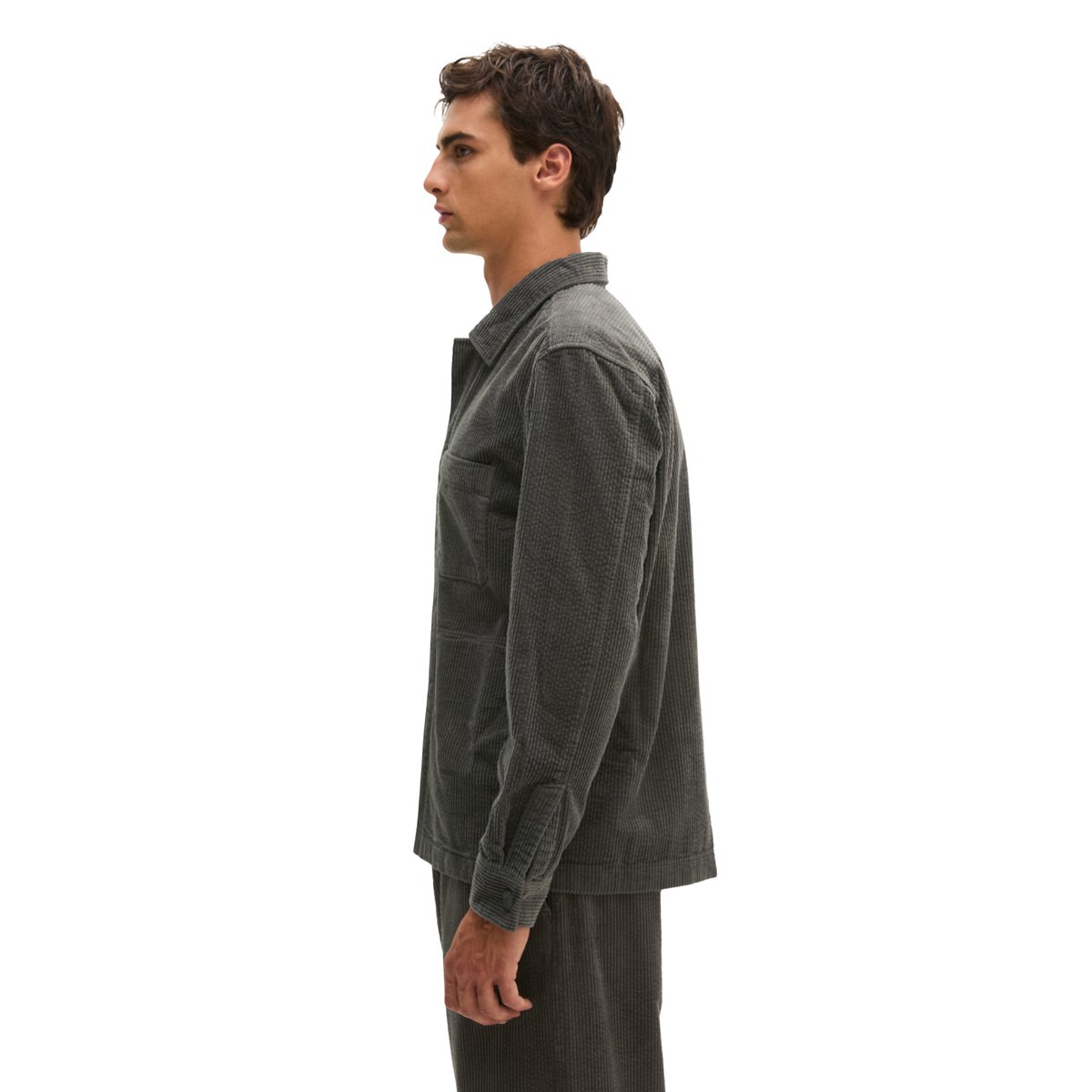 Surchemise en velours côtelé, coupe régulière avec une patte de boutonnage dissimulée noir, MARC O'POLO