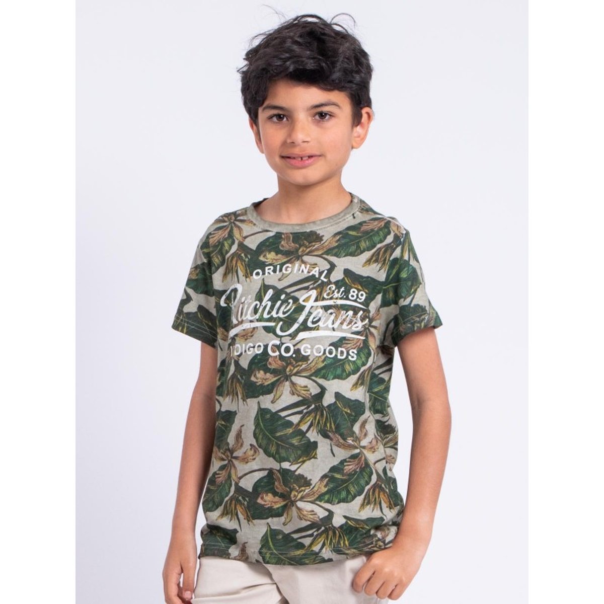 T-shirt Manches Courtes Col Rond Pur Coton Niramax-j beige, RITCHIE