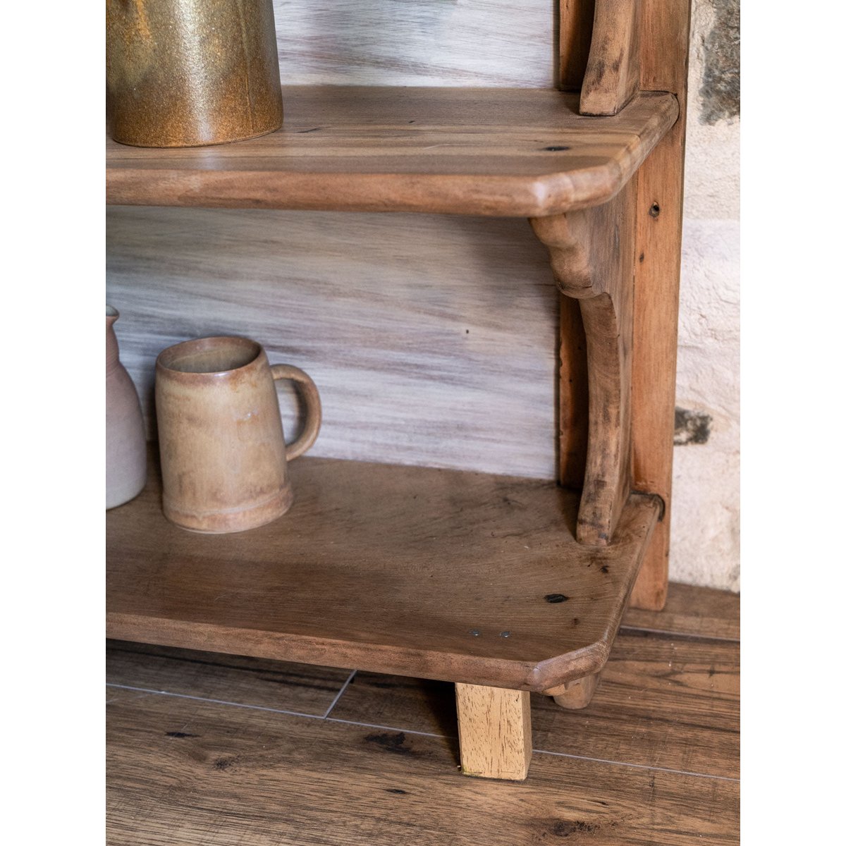 Grande étagère en noyer Gaëlle N°880 - Bon état bois clair, DEBONGOUT