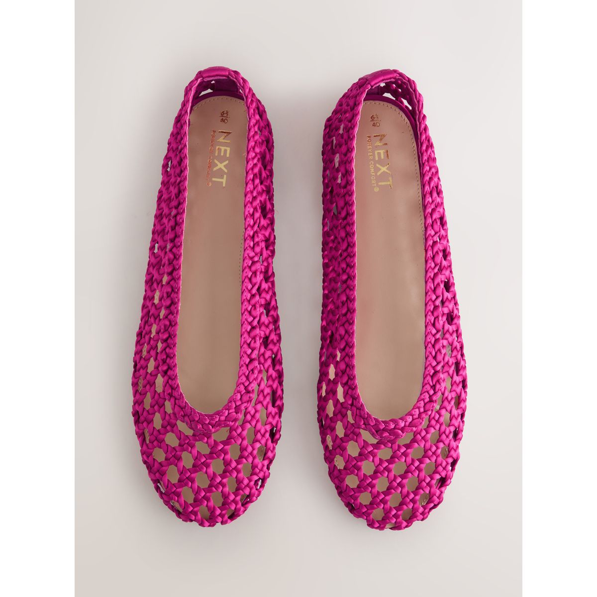 Ballerines en satin tissé forever comfort® rose, NEXT