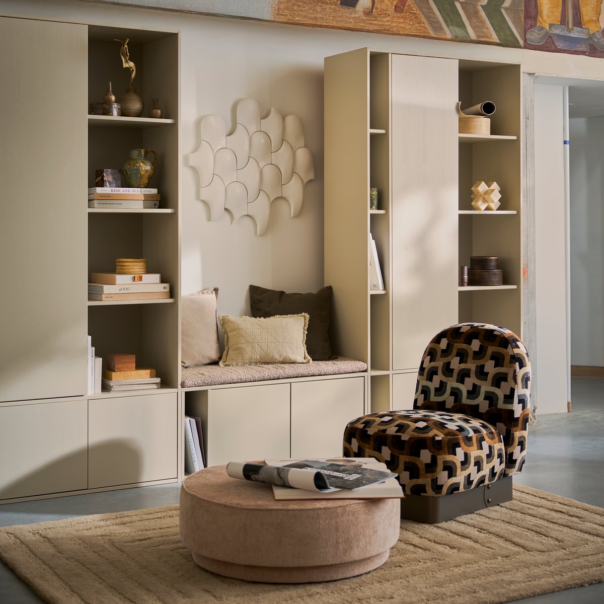 Armoire de rangement en pin SETTLE DOWN beige, VTWONEN