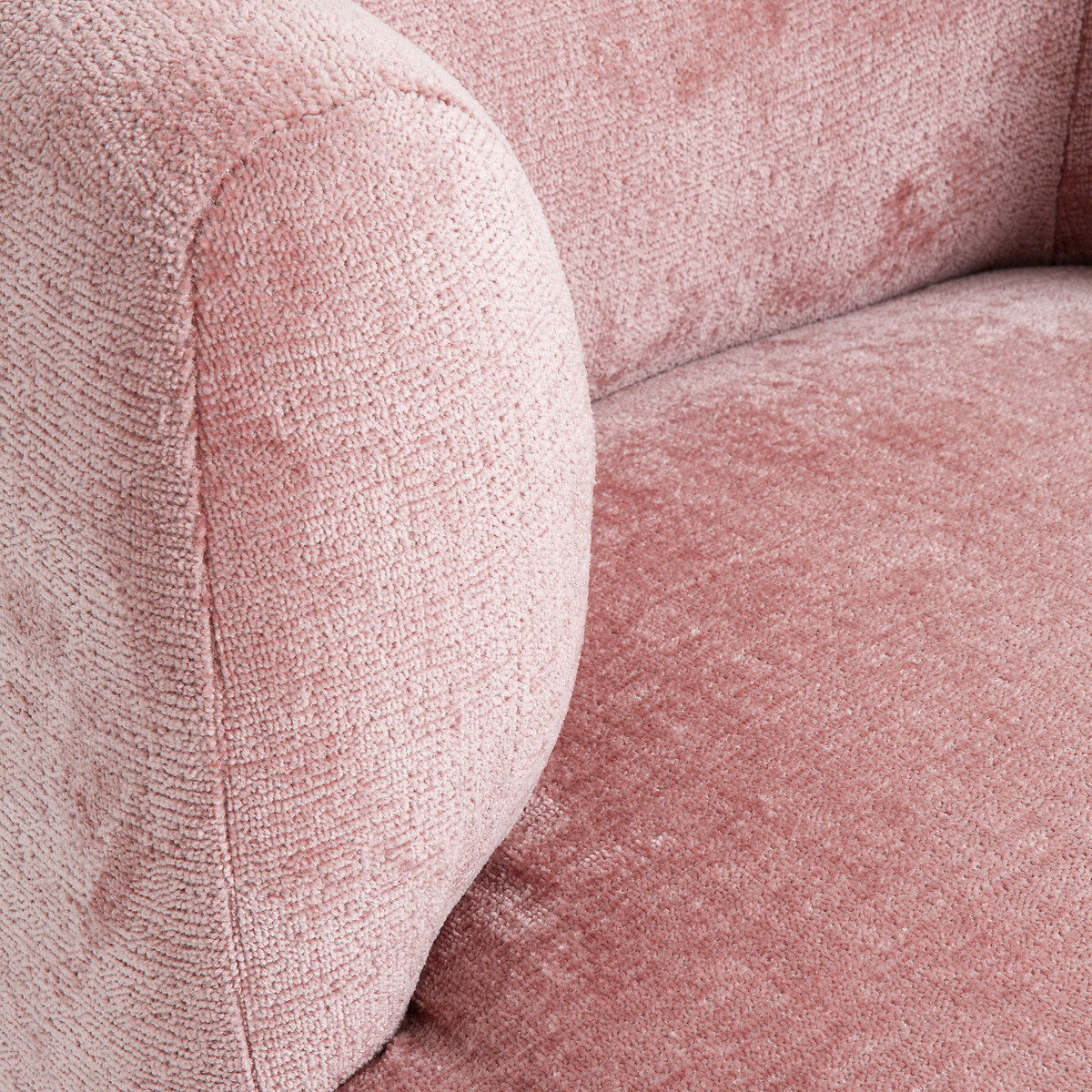 Fauteuil velours, Nidou rose, LA REDOUTE INTERIEURS