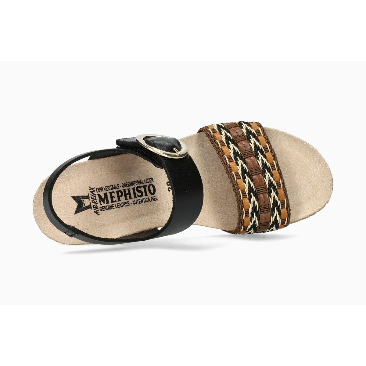 Sandales en cuir LAURE noir 5144, MEPHISTO