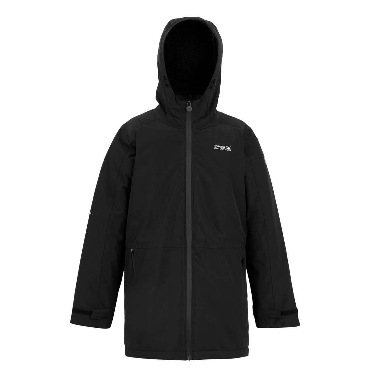 Veste imperméable unie à capuche FARBANK kaki foncé / orange sombre, REGATTA