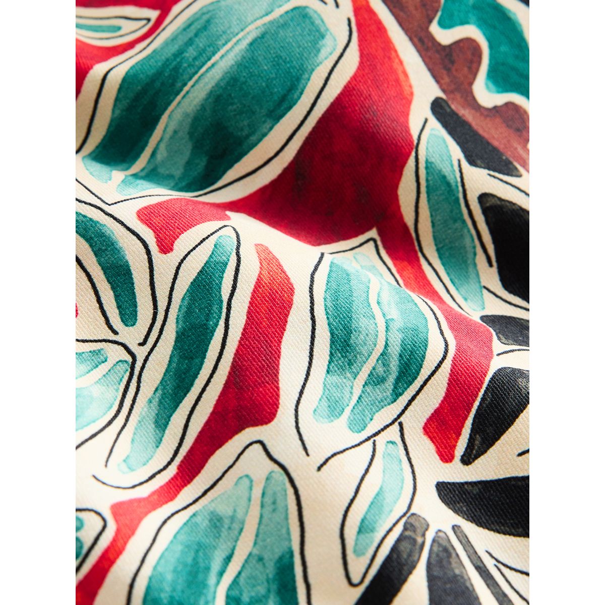 Haut de bikini bandeau avec ourlet mouchoir rouge rouille abstrait, NEXT