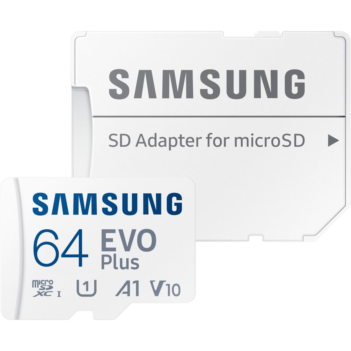Carte Micro SD 64Go Evo plus avec adaptateur couleur unique, SAMSUNG