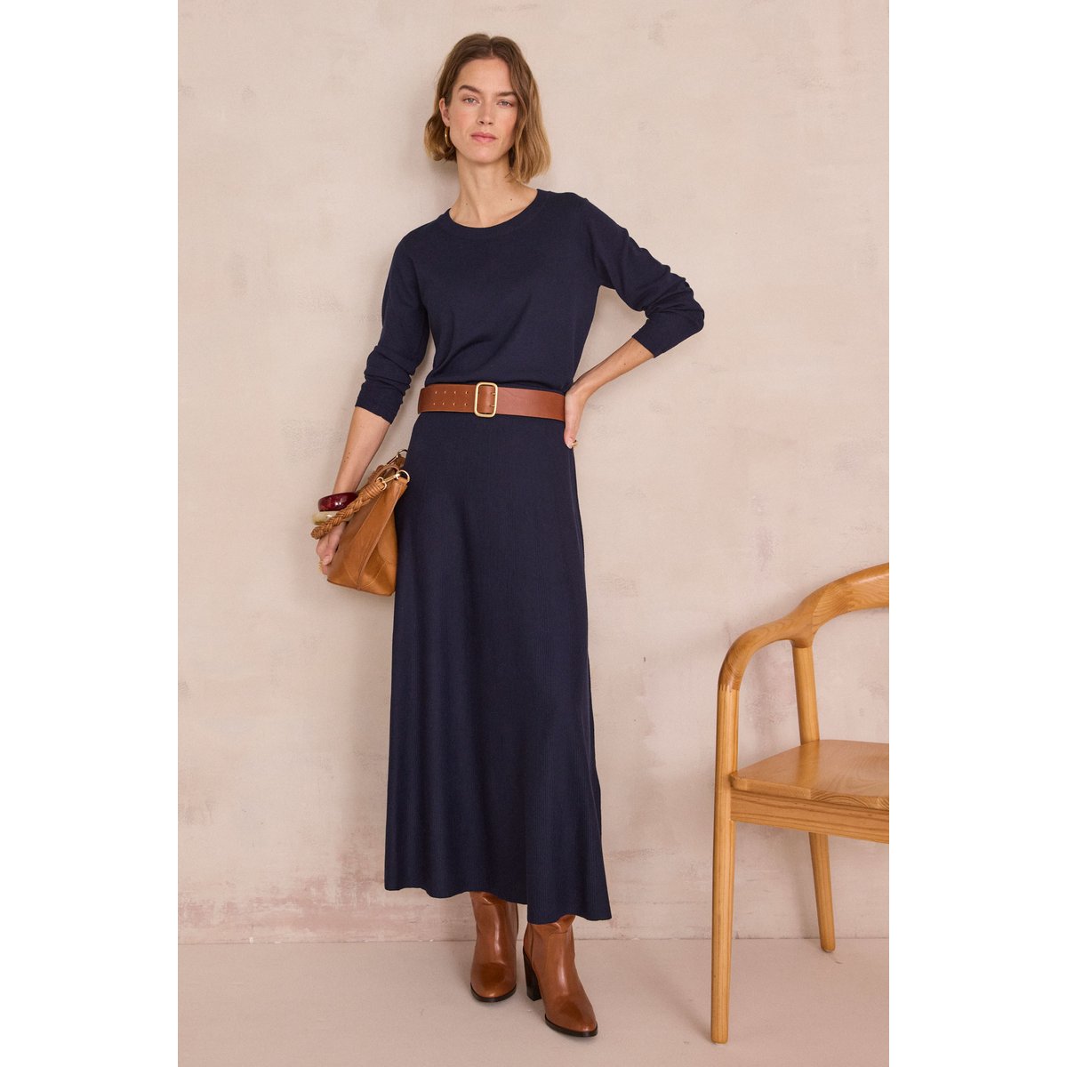 Jupe en maille OCTAVE bleu, Maison 123