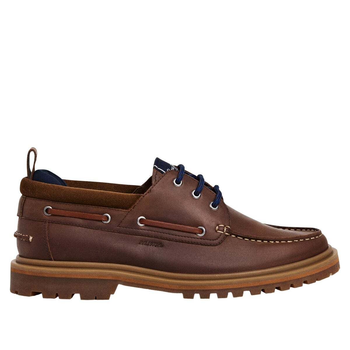 Baskets Bateau En Cuir brun, PEPE JEANS