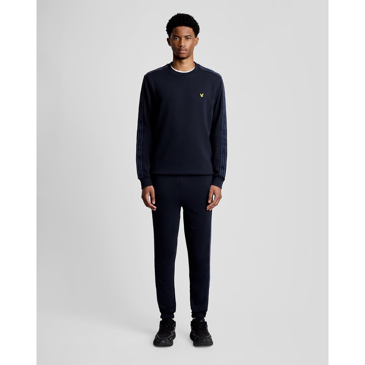 Sweat-shirt col rond Sports Tape bleu foncé marine, LYLE & SCOTT