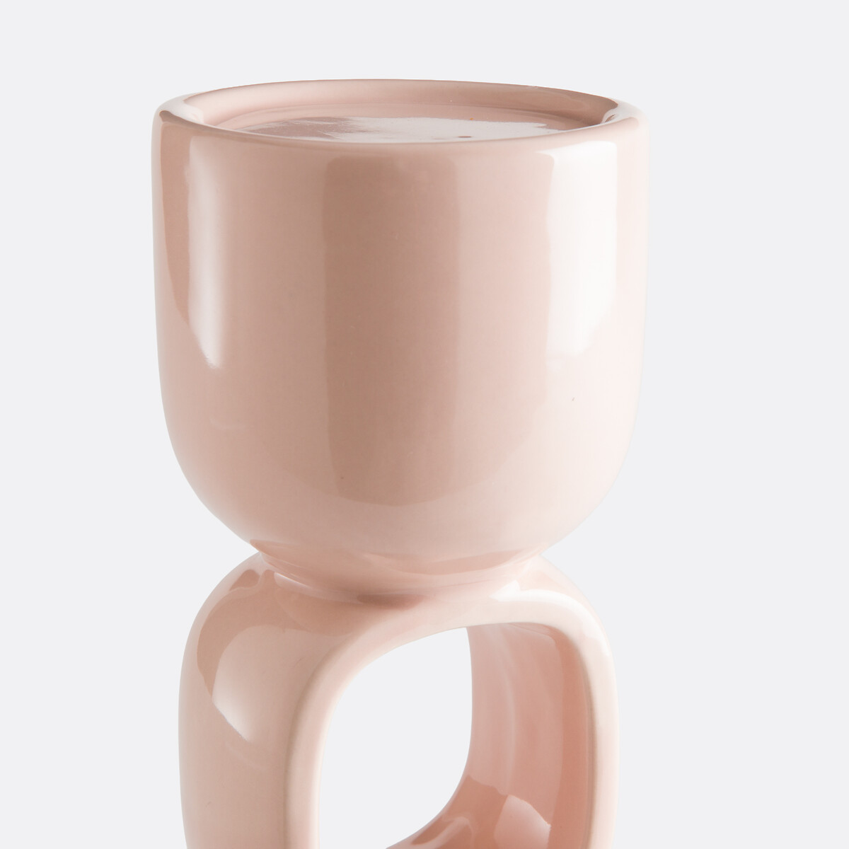 Candelabro escultórico de cerámica, altura de 31 cm, FOMEA beige rosa, LA REDOUTE INTERIEURS