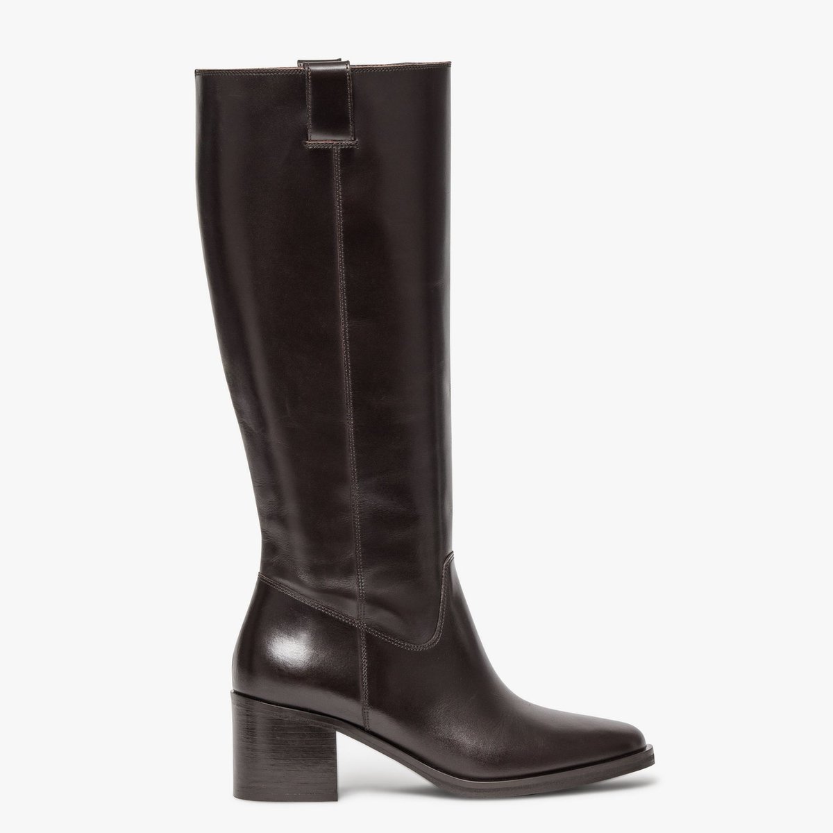 Botte À Talon en cuir HORTENSIA marron chocolat, BOCAGE