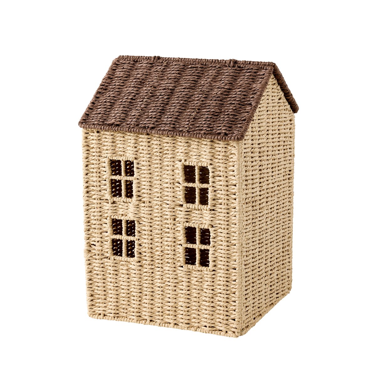 Panier Maison en corde de papier beige, VERTBAUDET