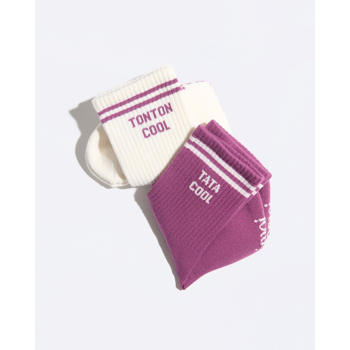 Chaussettes Tata cool violet plum, EMOI EMOI