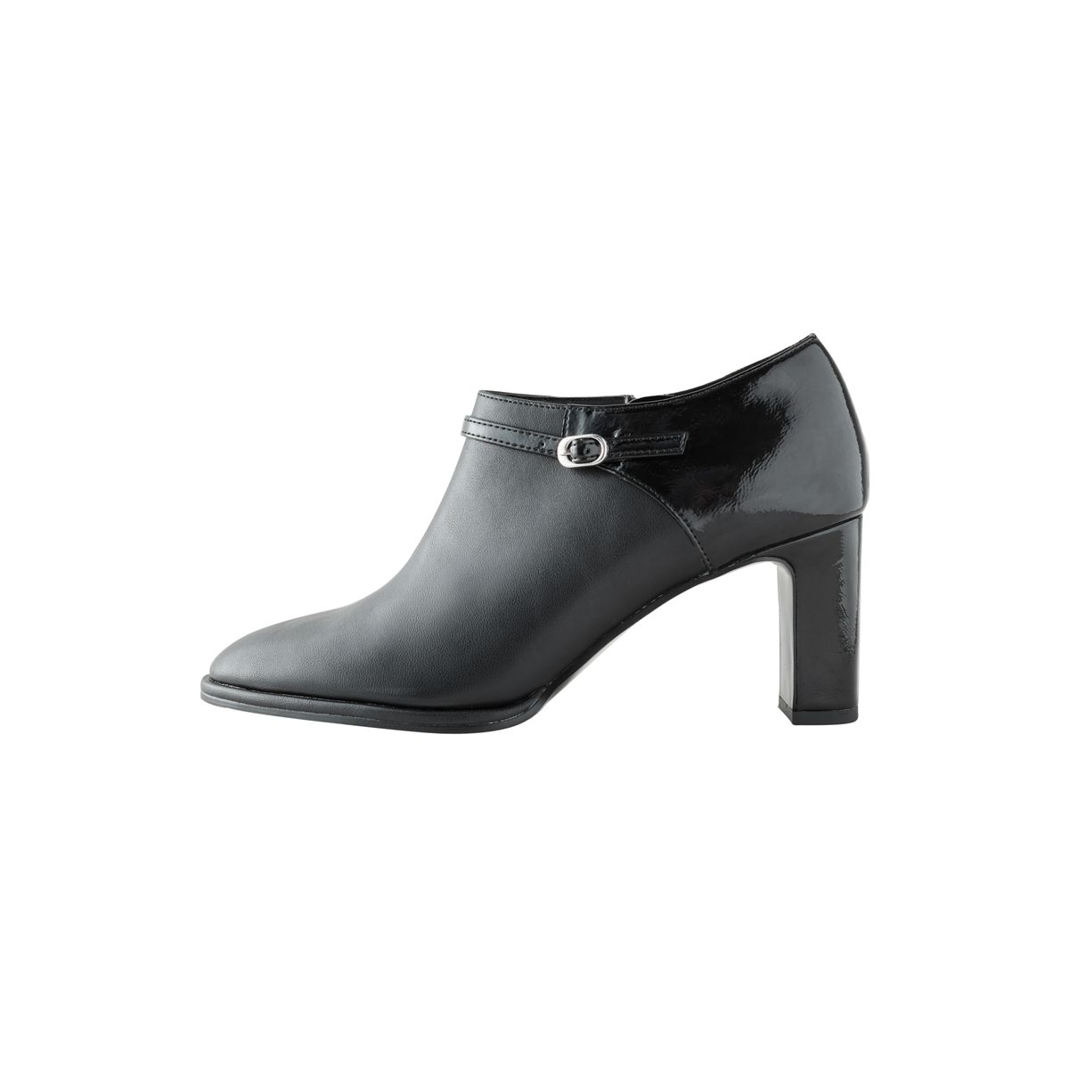 Bottes à boucle avec bout rond et talon carré noir, NEXT