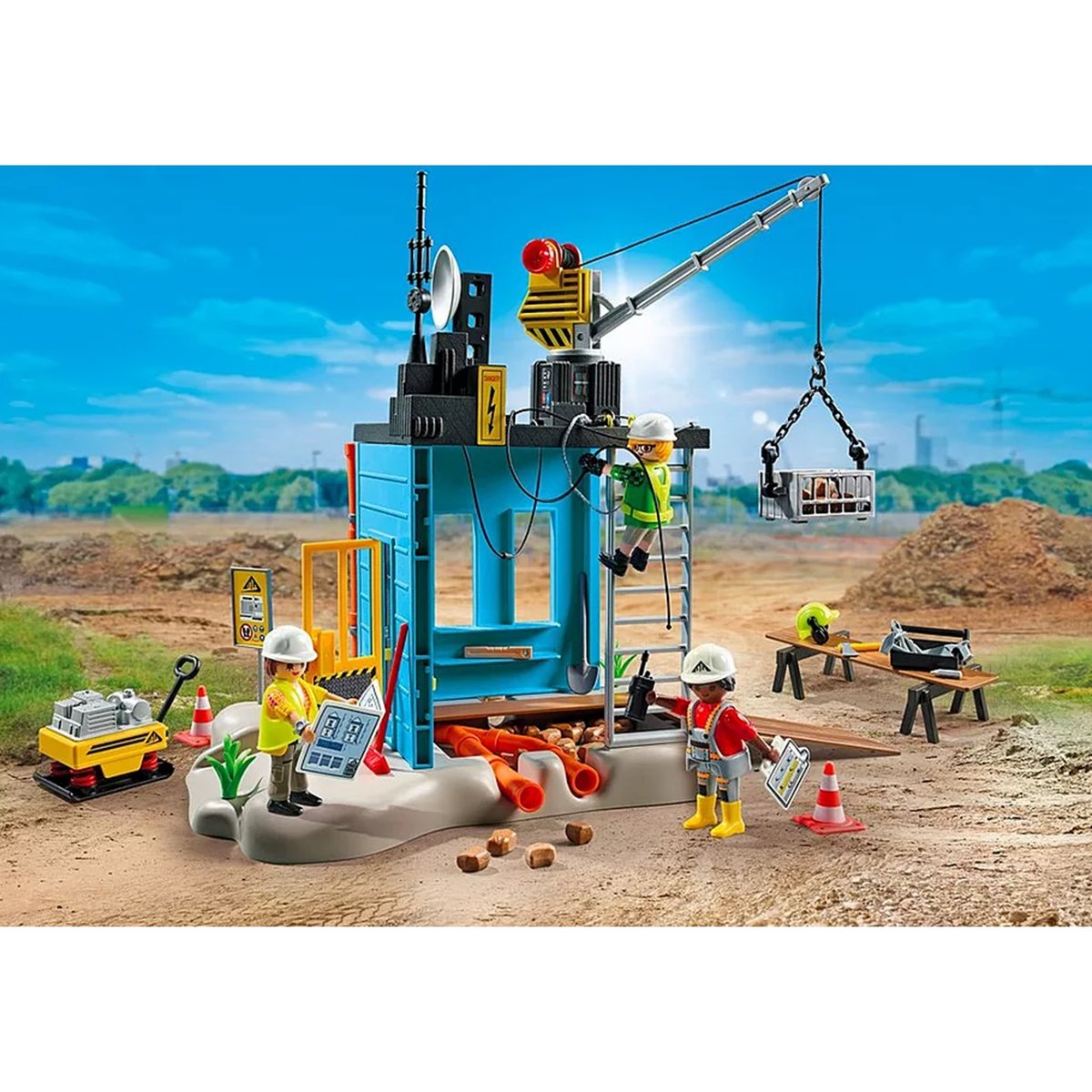Ouvriers et chantier ouvriers et chantier, PLAYMOBIL