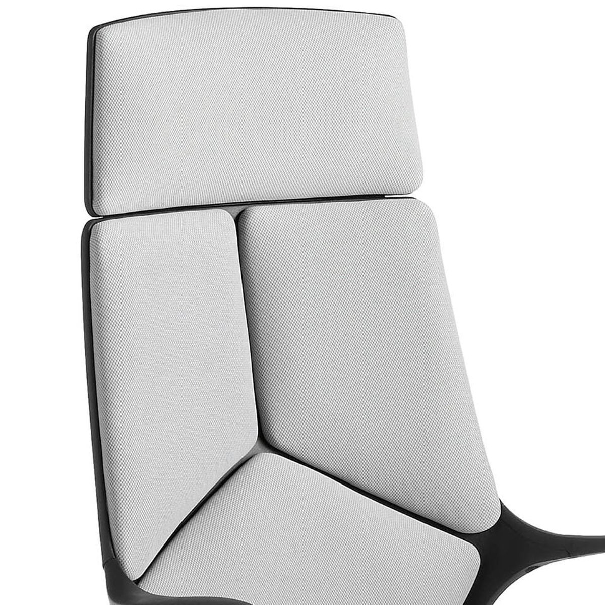Fauteuil de bureau pivotante en tissu gris clair et pvc noir grey | black, ANGEL CERDA