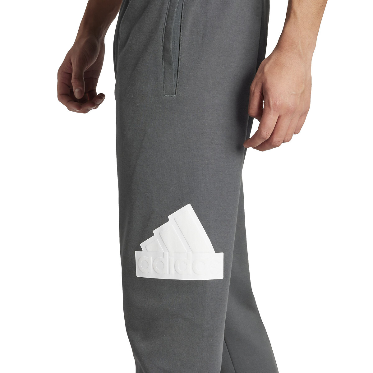 Pantalon de jogging logo relief gris anthracite, ADIDAS SPORTSWEAR