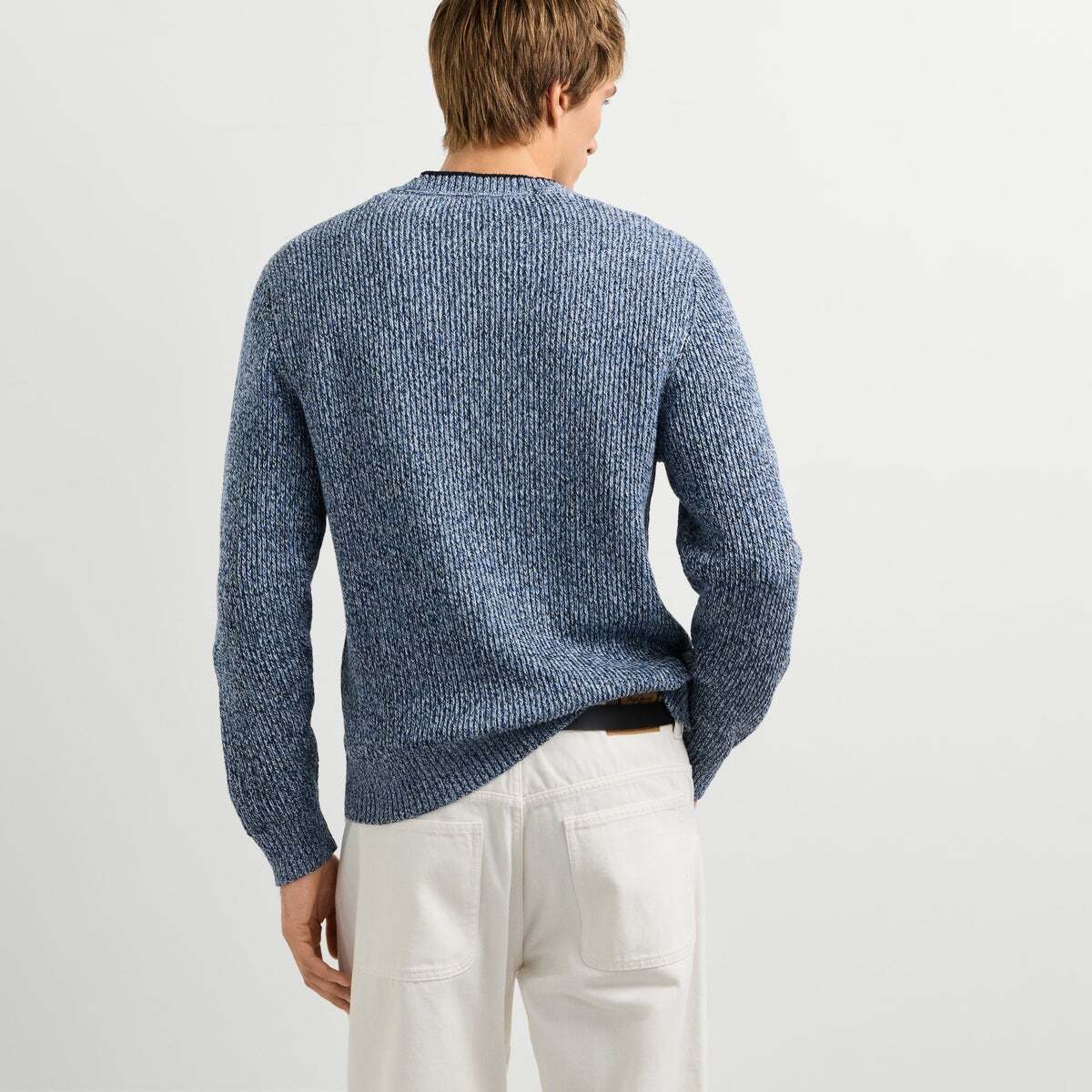 Pull Col Rond En Maille bleu dulwich, PEPE JEANS